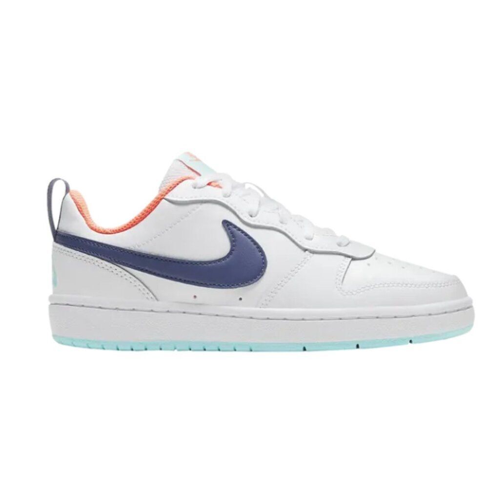 Nike Court Borough Low 2 White Dark Purple Dust Sneakers with Box 5Y